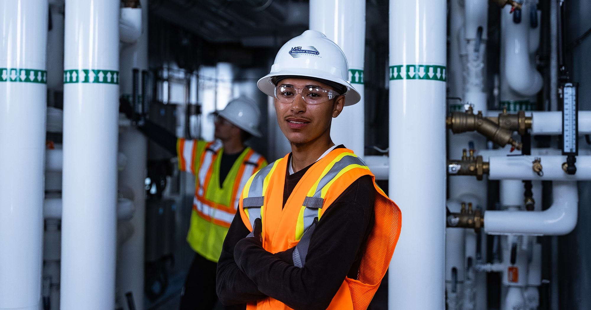Male Wyoming apprentice in hard hat and safety vest